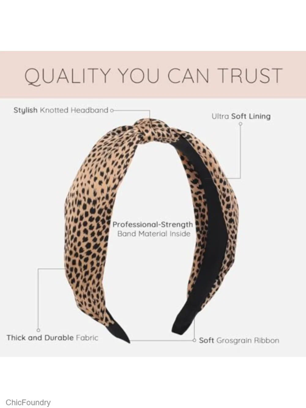 Knotted Headband 4 Pack Wide Fabric Hair Bands Chunky